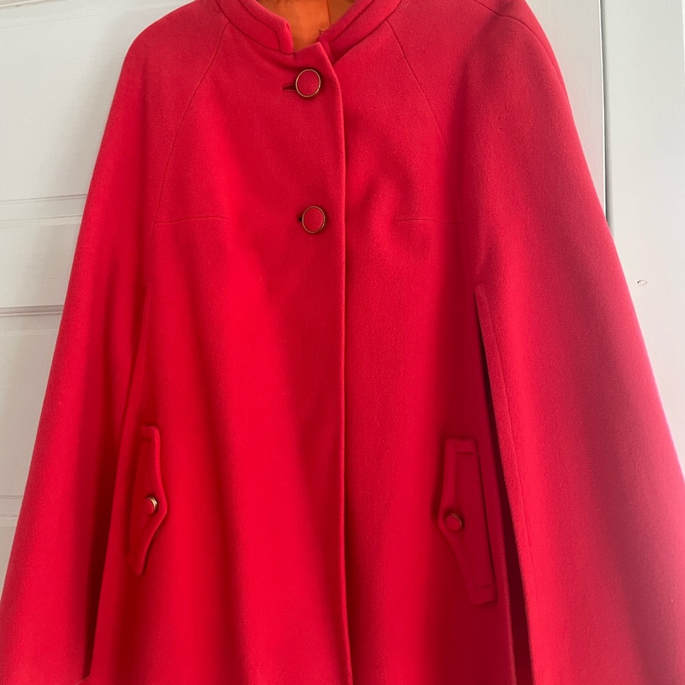 Vintage Women's Orange Wool Coat